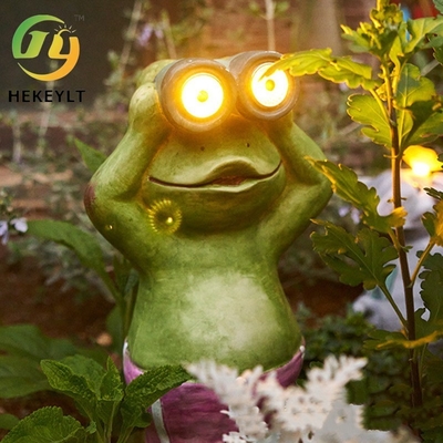 太陽カエル ライト屋外の樹脂の動物の装飾の樹脂は庭のヤードの庭の景色の装飾的なライトを制作する