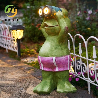 太陽カエル ライト屋外の樹脂の動物の装飾の樹脂は庭のヤードの庭の景色の装飾的なライトを制作する