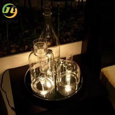 現代の北欧LEDテーブルランプ リビングルームバー クリエイティブ ガラスボトル 装飾ランプ