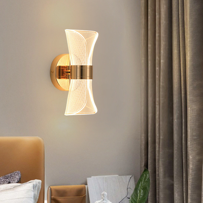 現代 LED アクリル金属 透明 ストリーマー 壁灯 寝室 廊下 リビング