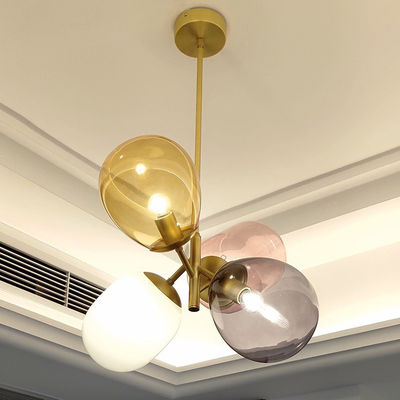 簡単で創造的な気球の長さ48cmはガラス吊り下げ式ライトを着色した