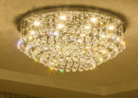 現代豪華な円形の明確な水晶は屋内天井灯Gu10を導いた