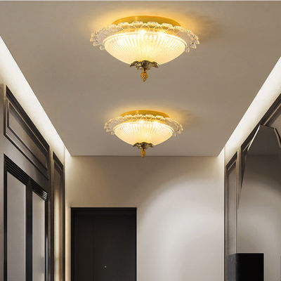 寝室のガラス金の鉄の芸術+芸術のガラスによって導かれる表面の台紙の天井灯
