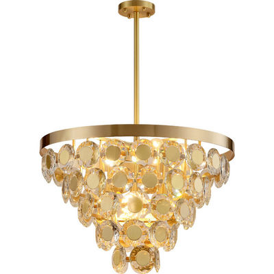 屋内装飾E14の金のステンレス鋼の水晶シャンデリア ライト