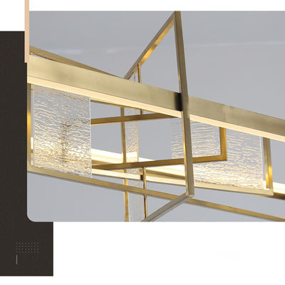 LED金タン ハードウェアめっき+アクリルの幾何学的な金属の現代吊り下げ式ライト