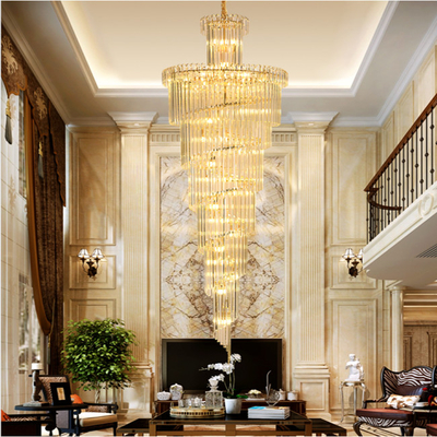 ホテルの階段の贅沢な金の現代水晶シャンデリアDia 450cm