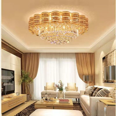 流行の金の円形LEDのショールームの天井灯Cri80 110lm/W