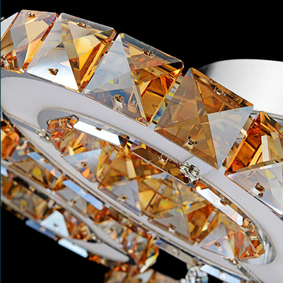現代ホテルLEDの天井灯の金のゆとりの水晶シャンデリア