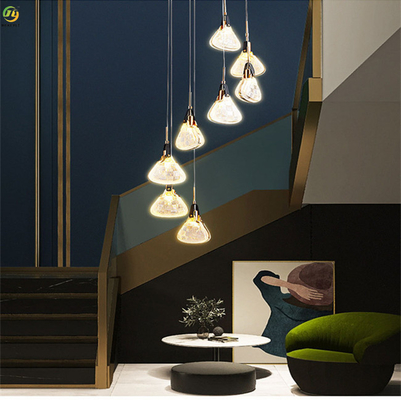 家/ホテル亜鉛合金+アクリルの芸術の金LEDの塗布の北欧の吊り下げ式ライト