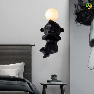 G4寝室の装飾的な現代壁ランプくま猿の漫画