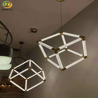 家/ホテル/ショールームLEDの正方形水晶吊り下げ式ライトのために使用される