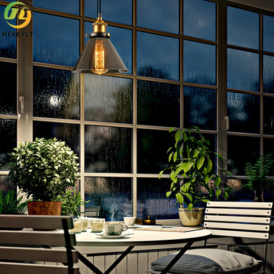 E26球根の基盤現代LEDのこはく色のガラス吊り下げ式ライト流行の屋内装飾