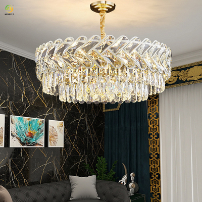 LED K9の贅沢な水晶の装飾的な吊り下げ式の軽い現代的な古典的なホテルの別荘