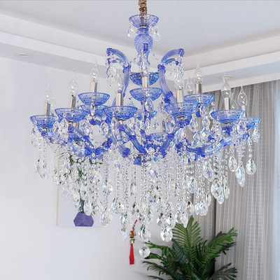 贅沢な世紀半ば様式ガラスの水晶シャンデリアの多彩な屋内装飾的な照明