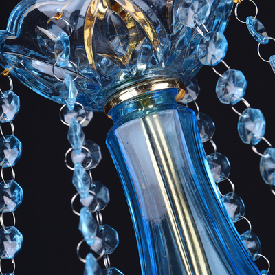 LED E14の結婚のロビーのためのガラス金属の水晶のシャンデリア ランプ