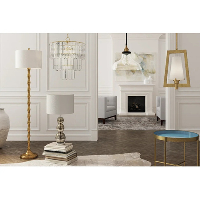 生地の金属の金の白いE26従来の床ランプの現代装飾