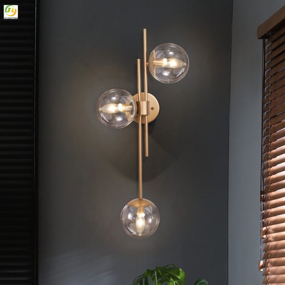 簡単な背景の装飾的なガラス ポストの寝室の居間のための現代壁ライト