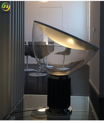 シンプルなアルミ LED ベッドサイド テーブル ランプ リビング ルーム ベッドルーム ガラス