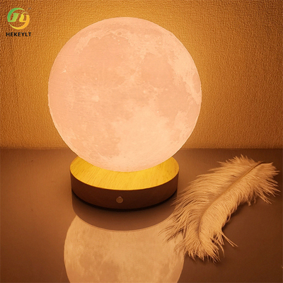 月ランプの回転睡眠の月小さい夜ライト寝室の机再充電可能なランプのベッドわきのスタンド