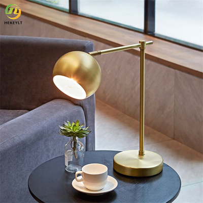 E27円形の金属の金のベッドサイド・テーブル ランプD17.2 X H46.4cm