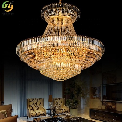 E14ホテルの水晶ペンダント ライト現代贅沢な金の水晶のシャンデリア