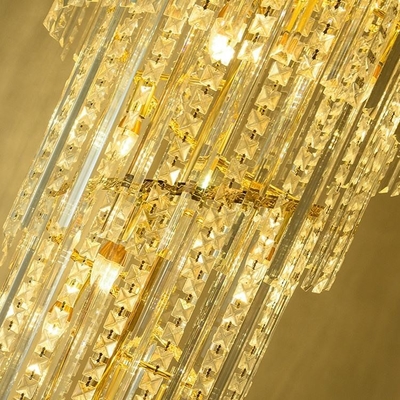 金階段を食事する大きいカスタマイズされた証明の装飾の現代水晶シャンデリア