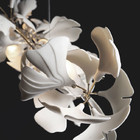 白い北欧の吊り下げ式の軽いイチョウによってBilobaは銅LEDのシャンデリアが開花する