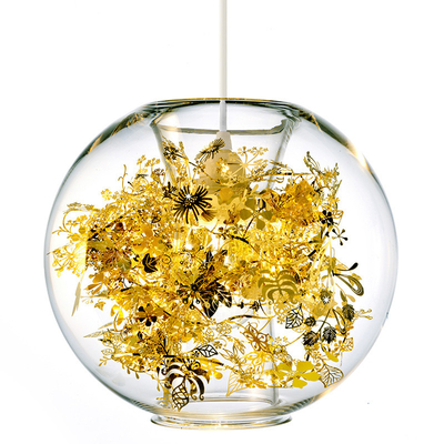 球の花ガラスの吊り下げ式の軽い居間の結婚式の装飾ランプ