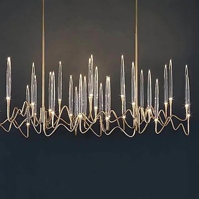 矢ライン水晶ランプのシャンデリアの芸術の設計レストランのホテルのフロント デスクのシャンデリア