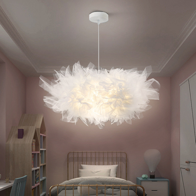 現代北欧 クリエイティブ ホワイト ヤーン LED チェンデリア シンプル ホワイト クラウド ペンダント 寝室用