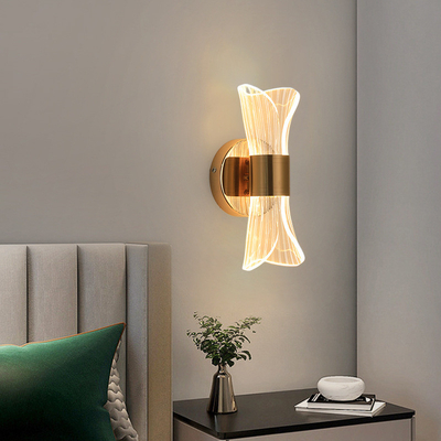 現代 LED アクリル金属 透明 ストリーマー 壁灯 寝室 廊下 リビング