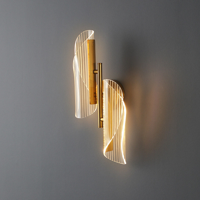 JYLIGHTING 現代 シンプル LED ストリーマー 壁ライト アクリル金属 透明 寝室の通路