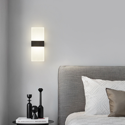 モダン シンプル 直角型 LED 壁ランプ 透明 寝室 リビング レストラン ホテル