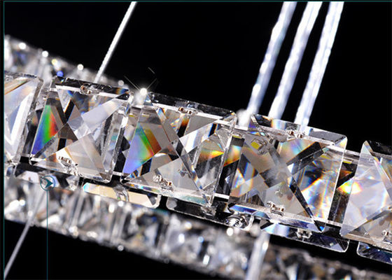 ダイヤモンドの水晶Chromeミラーの終わり64Wのステンレス鋼現代リング ライト