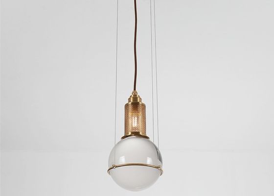明確な色の球のガラス単一のヘッド鉄の光沢10cm現代吊り下げ式ライト