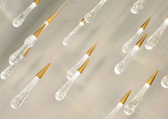 LED水低下の創造的なレストラン棒のための現代水晶低下ランプ