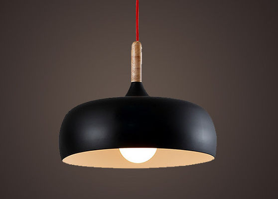白く/黒い32*23cm北欧アルミニウム現代木製の天井灯