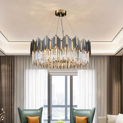 現代贅沢な水晶シャンデリアの現代的な同じ高さの台紙の天井灯の据え付け品の雨滴の正方形のシャンデリアの照明