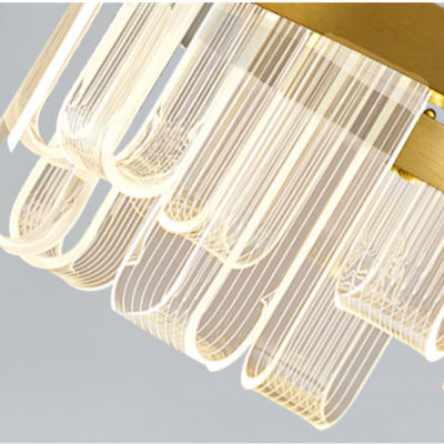 LEDパッチのアクリルの吹流しの現代吊り下げ式の軽い銅色