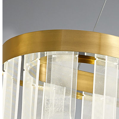 LEDパッチのアクリルの吹流しの現代吊り下げ式の軽い銅色
