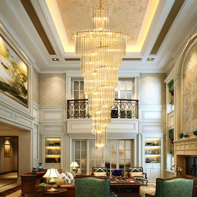ホテルの階段の贅沢な金の現代水晶シャンデリアDia 450cm