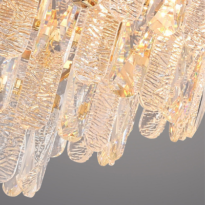 屋内Lustre Modern Crystal Pendant Light Dia 80cm Forの居間