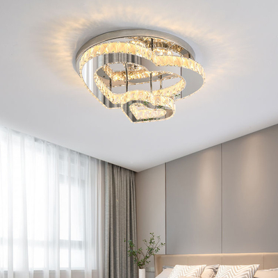屋内ロマンチックな寝室の現代水晶吊り下げ式の軽い中心の形