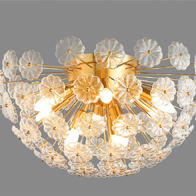 居間の水晶のペンダント ライト装飾的で創造的な花の形
