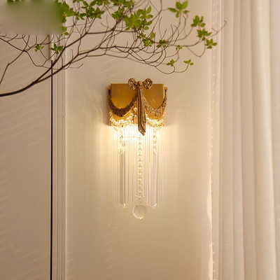豪華で創造的な設計別荘の内部のための水晶壁ランプ
