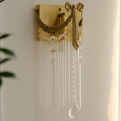 豪華で創造的な設計別荘の内部のための水晶壁ランプ